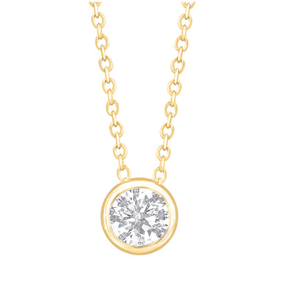 Sliding Diamond Solitaire Necklace 0.28ct