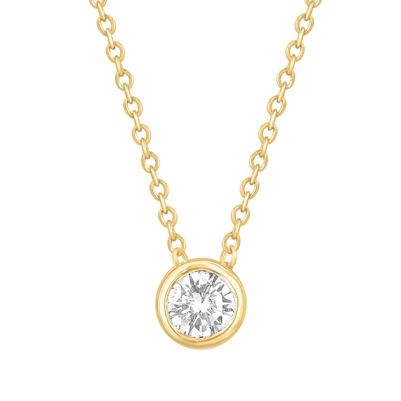 Sliding Diamond Solitaire Necklace 0.15ct