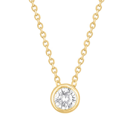 Sliding Diamond Solitaire Necklace 0.15ct