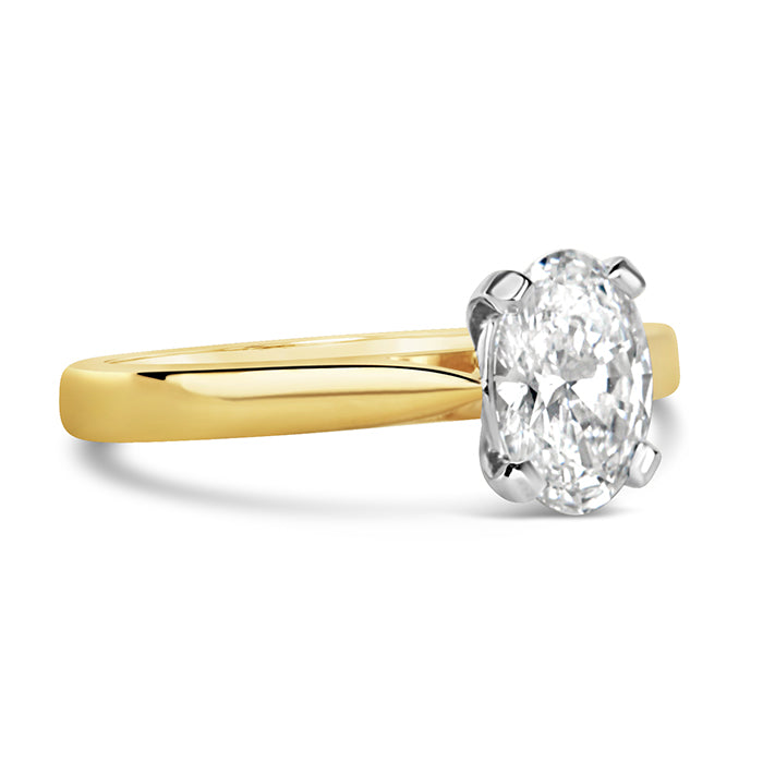 Oval Solitaire Engagement Ring 0.63ct