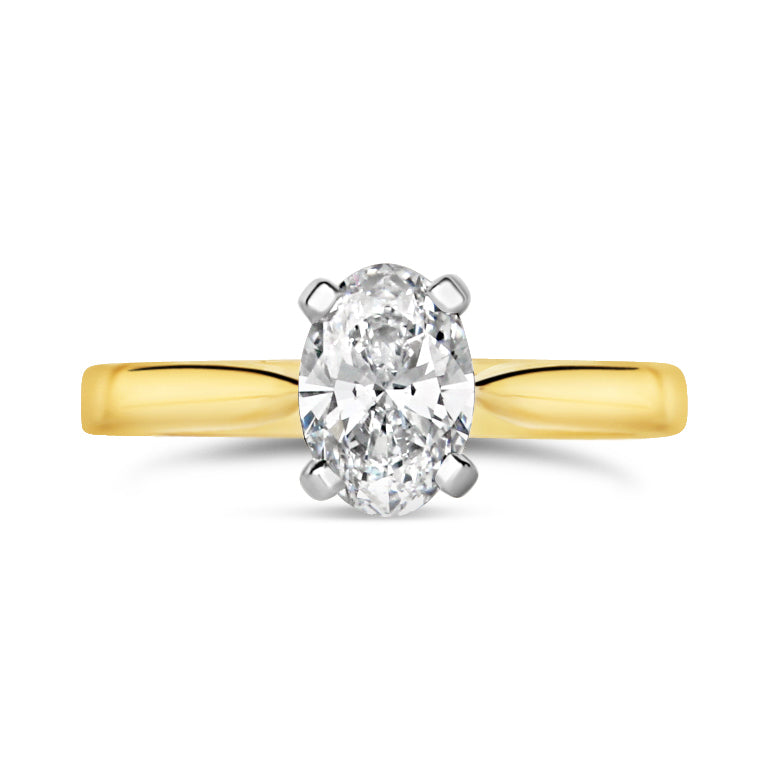 Oval Solitaire Engagement Ring 0.63ct