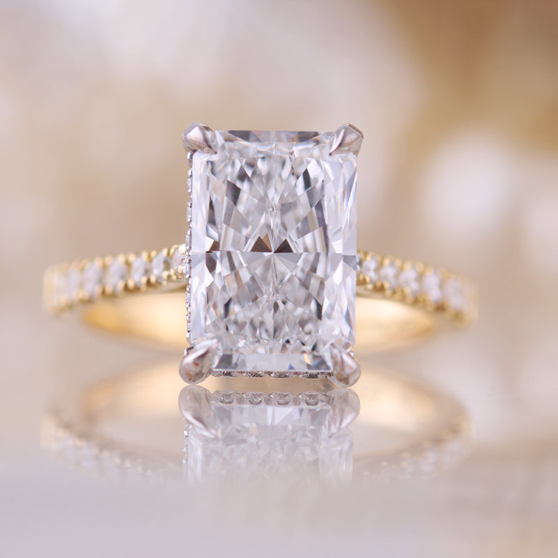Rectangular Cut Solitaire Engagement Ring 4.37ct – Rocks Jewellers