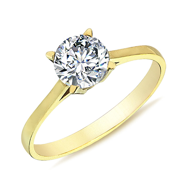 White Stone Solitaire Promise Ring