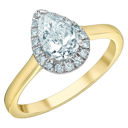 Pear Cluster Diamond Engagement Ring 3.35ct