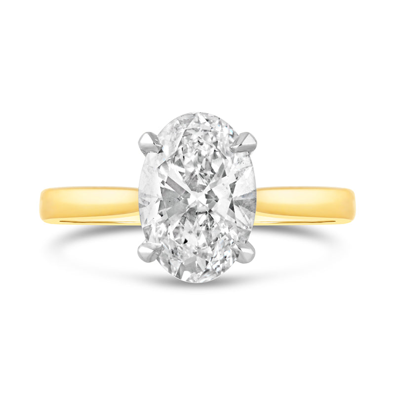 Oval Solitaire Engagement Ring 2.87ct