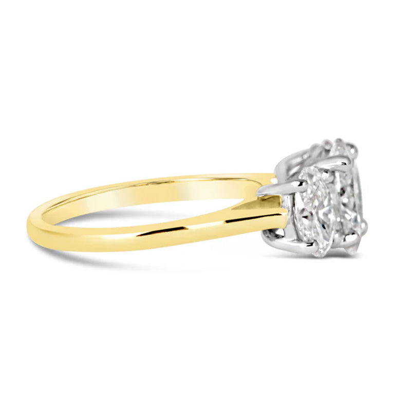 Oval Three Stone Engagement Ring 2.76ct