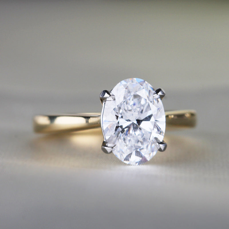 Oval Solitaire Engagement Ring 2.10ct – Rocks Jewellers