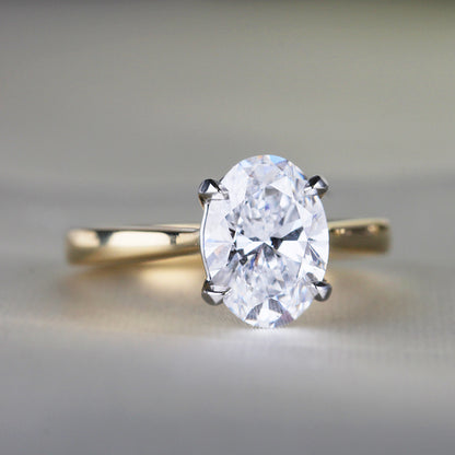 Oval Solitaire Engagement Ring 2.10ct