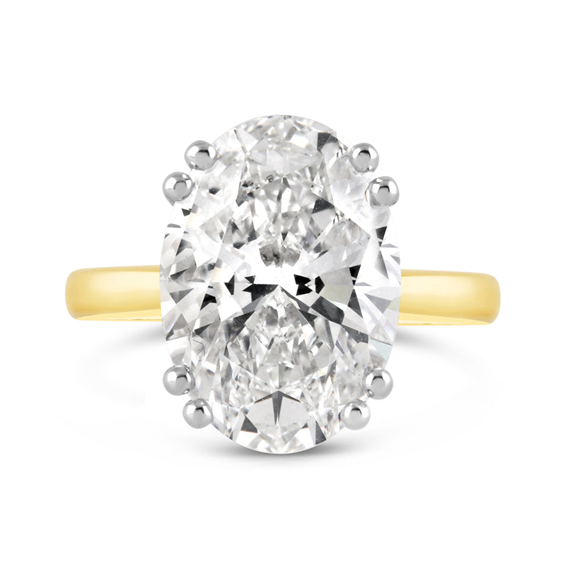 Oval Solitaire Engagement Ring 5.42ct