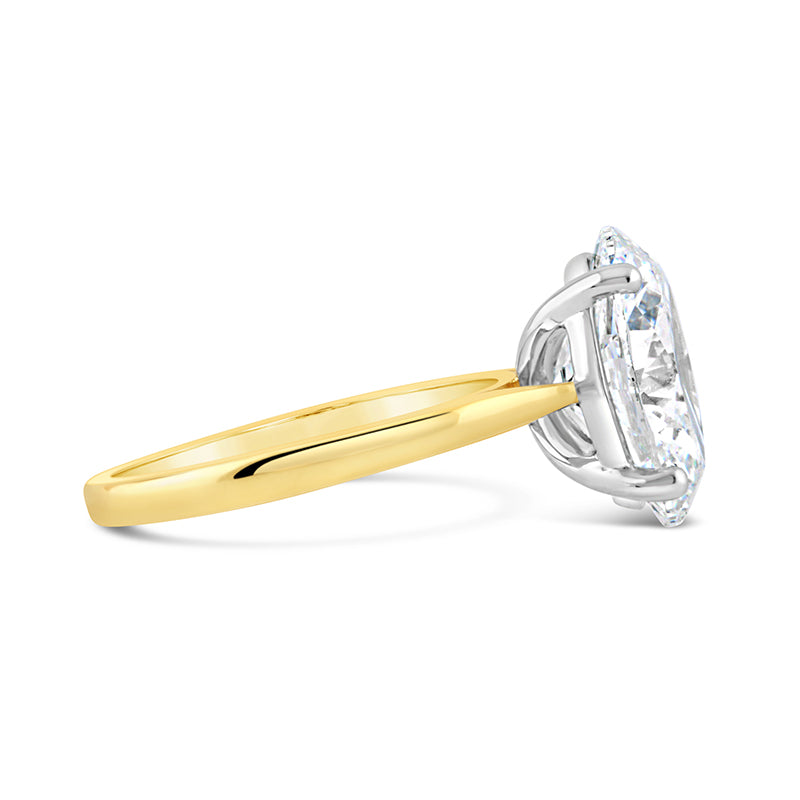 Oval Solitaire Engagement Ring 4.09ct
