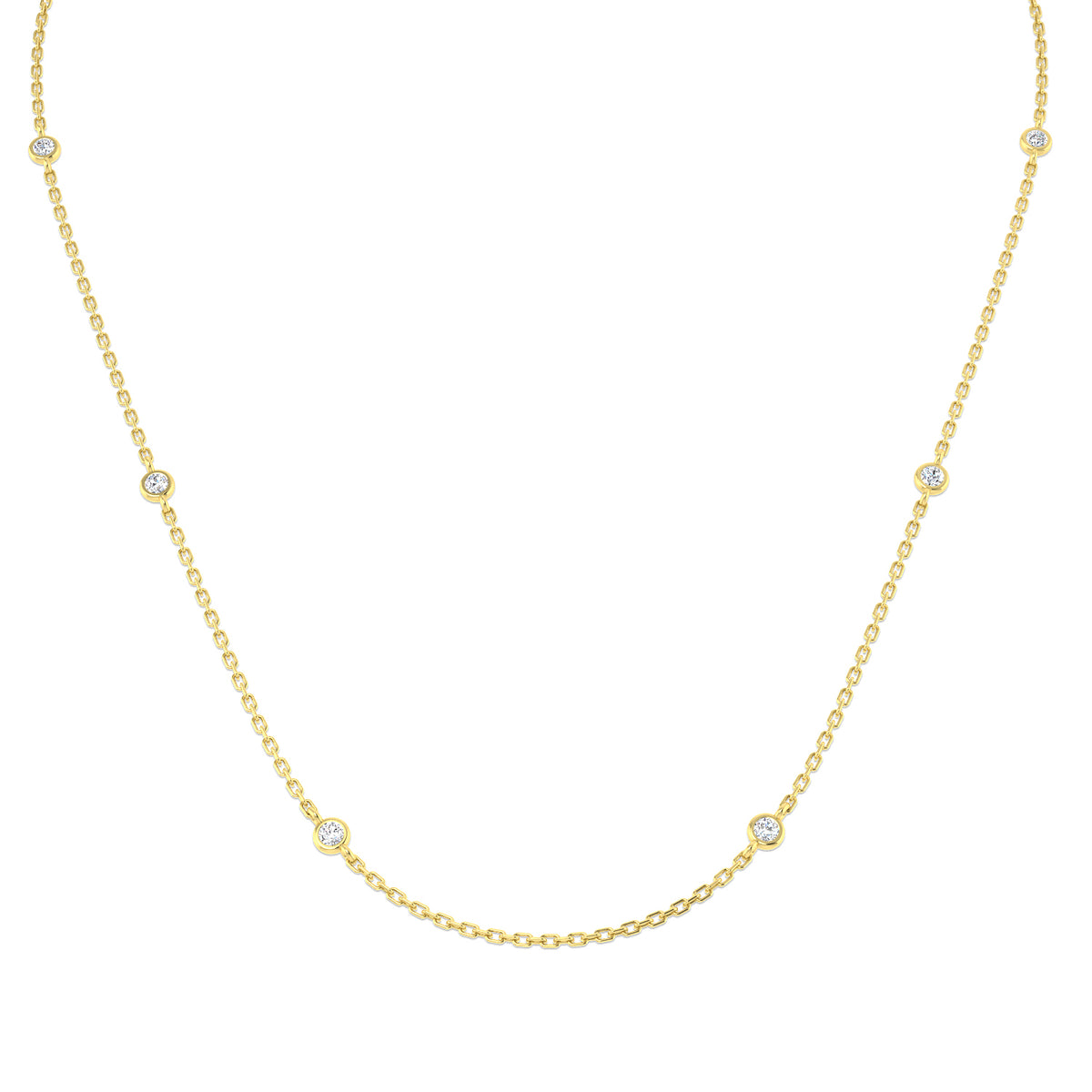 Multi Station Diamond Necklace 0.80ct