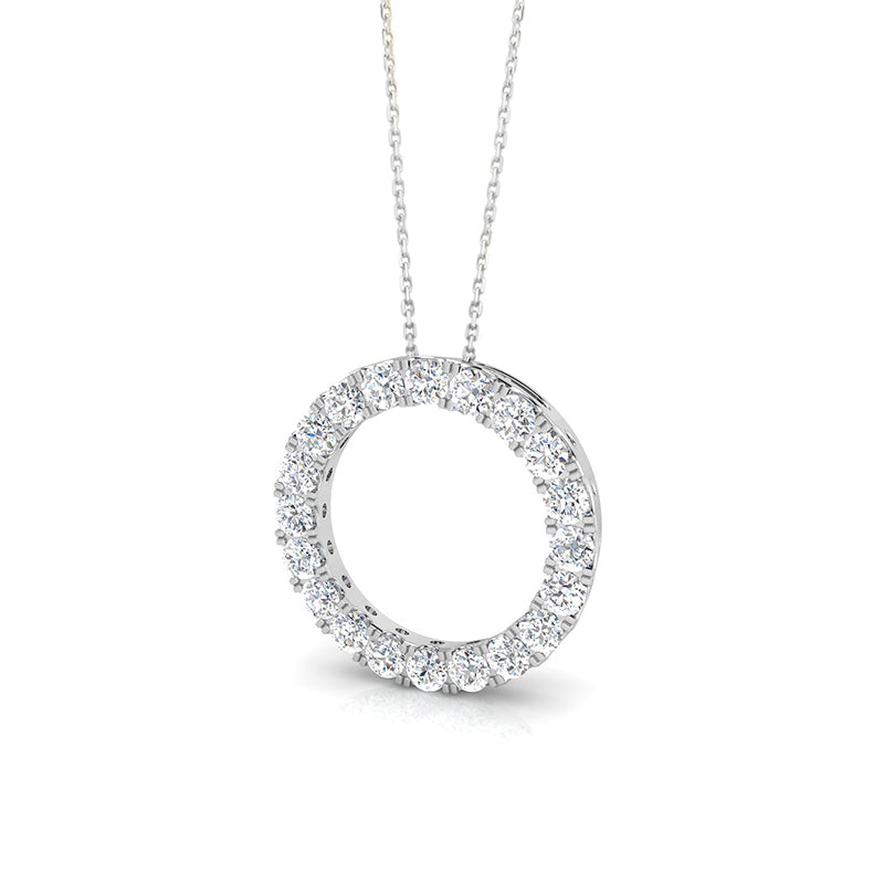 Diamond Open Circle Pendant 2.01ct