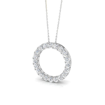 Diamond Open Circle Pendant 2.01ct
