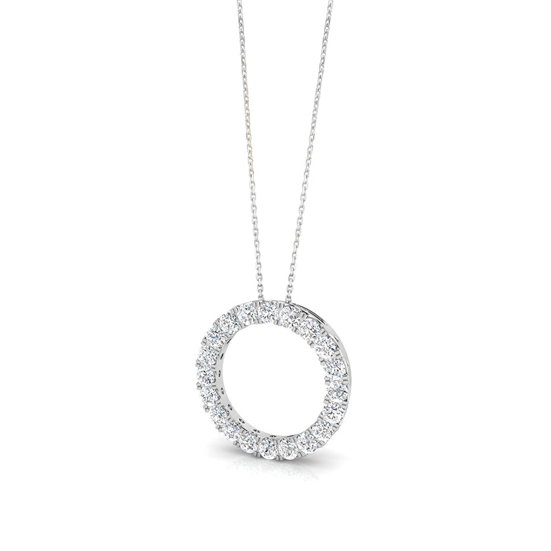 Diamond Open Circle Pendant 2.01ct