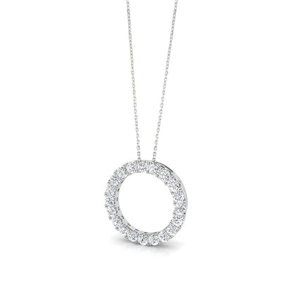 Diamond Open Circle Pendant 2.01ct