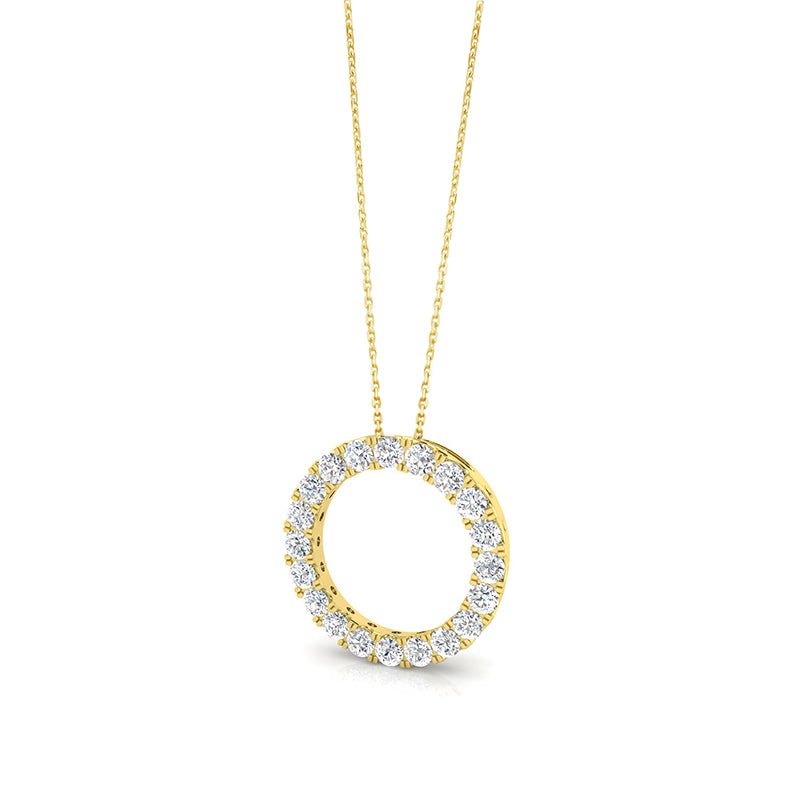 Diamond Open Circle Pendant 2.01ct