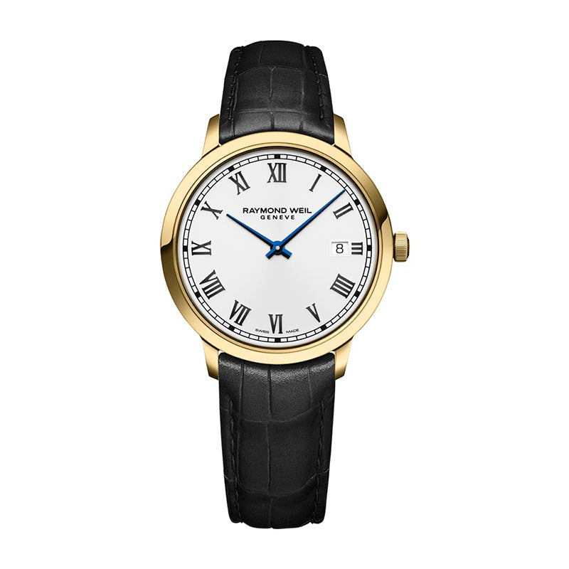 Toccata Classic Gold PVD Leather Quartz Watch 39 mm 5485-PC-00359