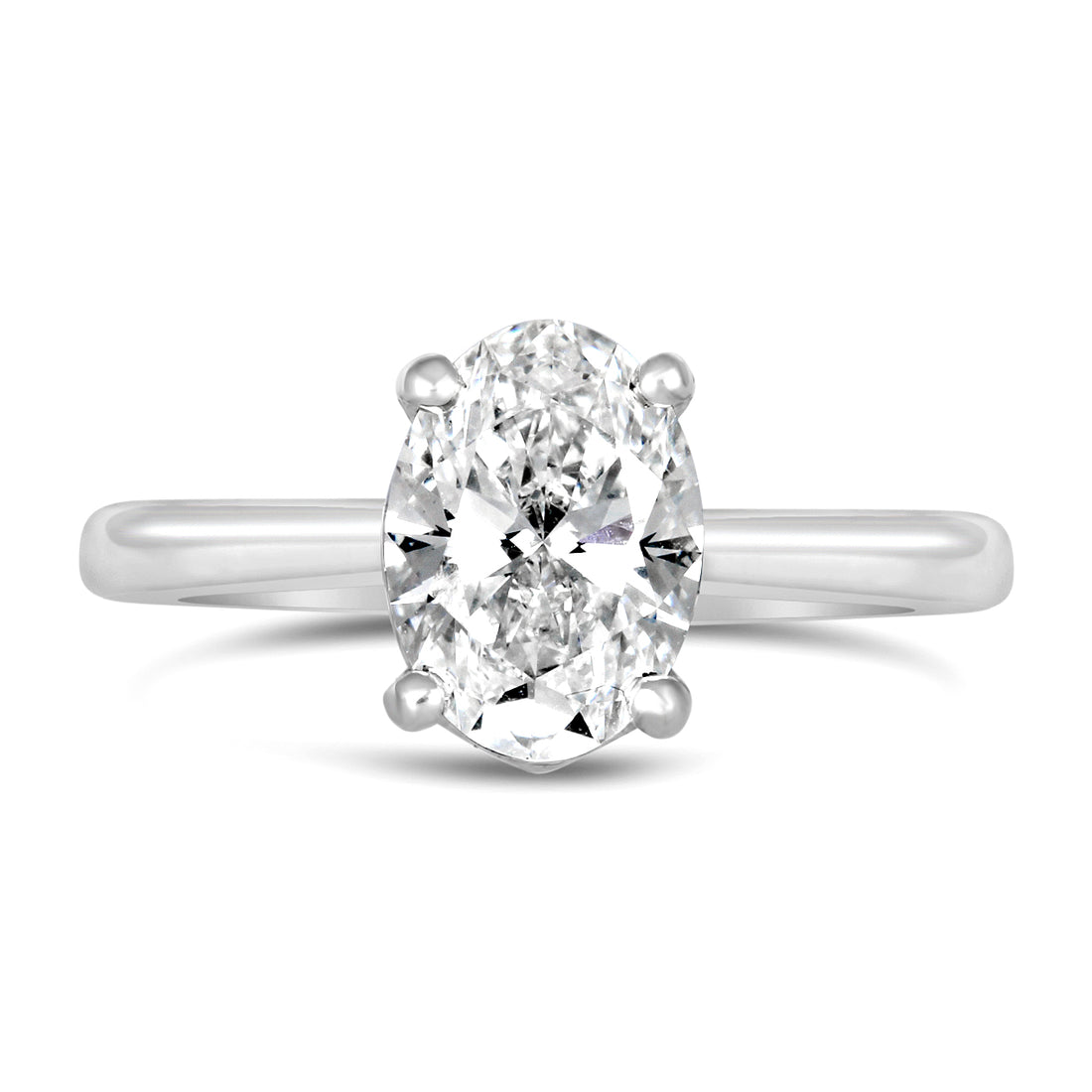 Oval Diamond Solitaire Engagement Ring 1.51ct