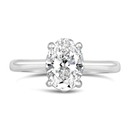 Oval Diamond Solitaire Engagement Ring 1.51ct