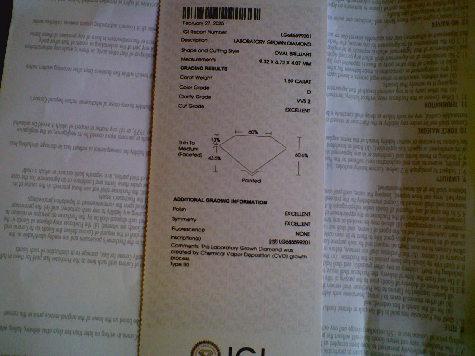 Oval &amp; Half Moon Three Stone Engagement Ring 1.94ct