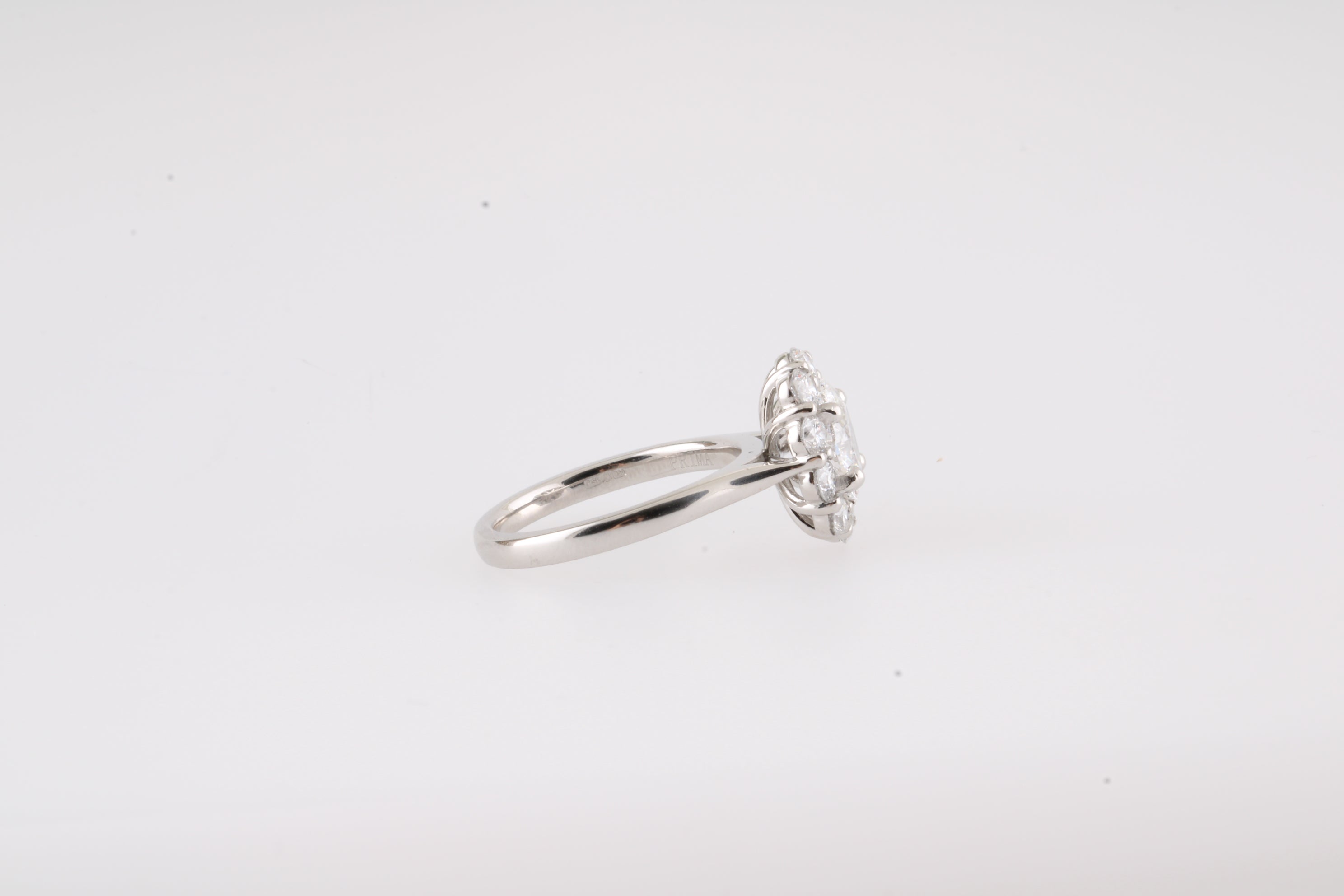 Oval Halo Engagement Ring 2.05ct