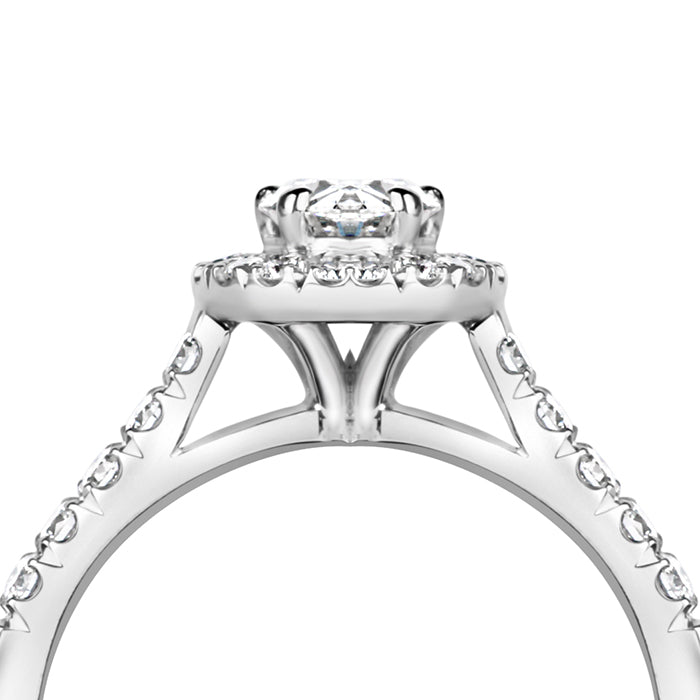 Oval Halo Diamond Engagement Ring 2.52ct