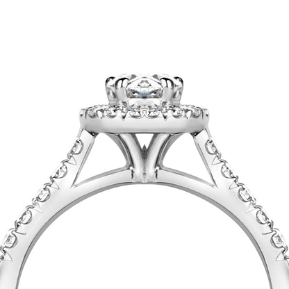 Oval Halo Diamond Engagement Ring 2.52ct