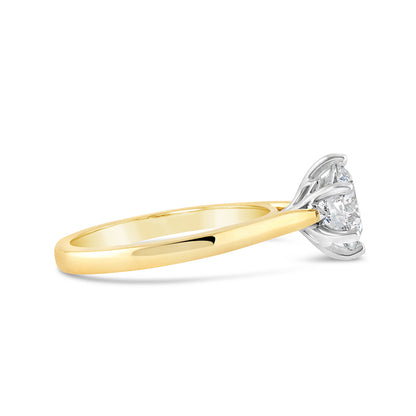 6 Claw Round Brilliant Diamond Solitaire Ring 2.07ct