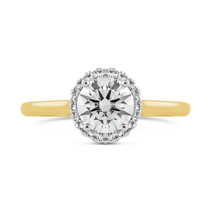 Round Brilliant Cut Halo Engagement Ring 0.85ct