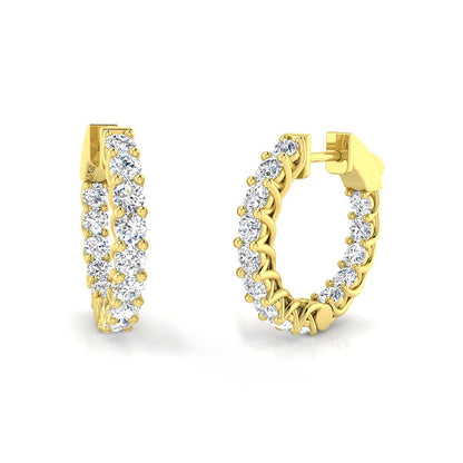 Inside-Out Diamond Hoop Earrings 2.06ct