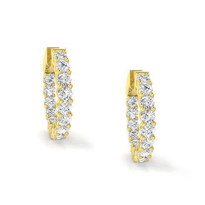 Inside-Out Diamond Hoop Earrings 2.06ct