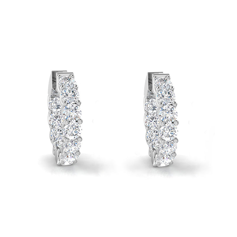 Inside-Out Diamond Hoop Earrings 4.40ct