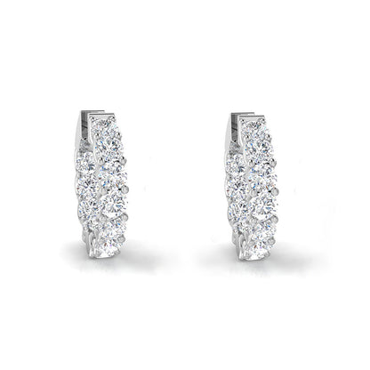 Inside-Out Diamond Hoop Earrings 3.56ct