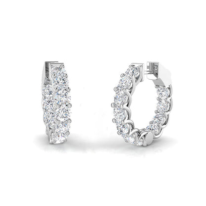 Inside-Out Diamond Hoop Earrings 3.56ct