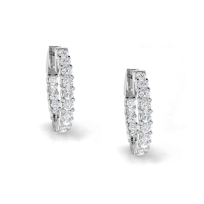 Inside-Out Diamond Hoop Earrings 0.94ct
