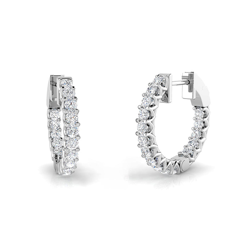 Inside-Out Diamond Hoop Earrings 0.94ct