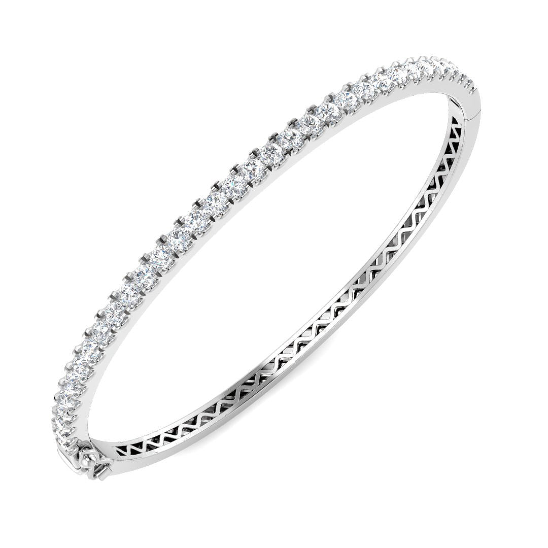 Pave Set Diamond Bangle 2.5mm 2.02ct