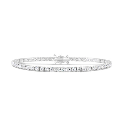 Round Brilliant Cut Diamond Tennis Bracelet 4.01ct