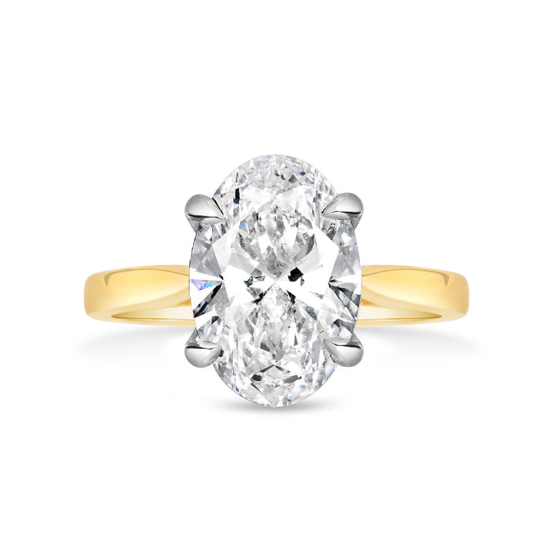 Oval Solitaire Engagement Ring 3.03ct