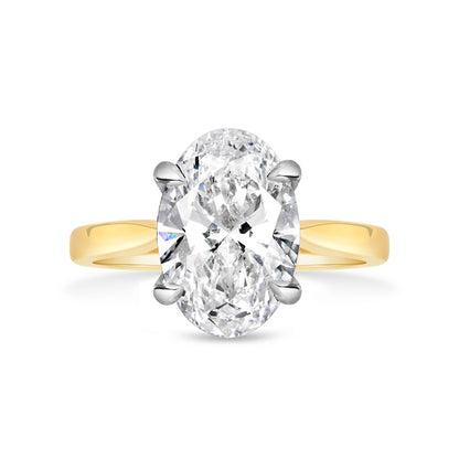 Oval Solitaire Engagement Ring 3.03ct