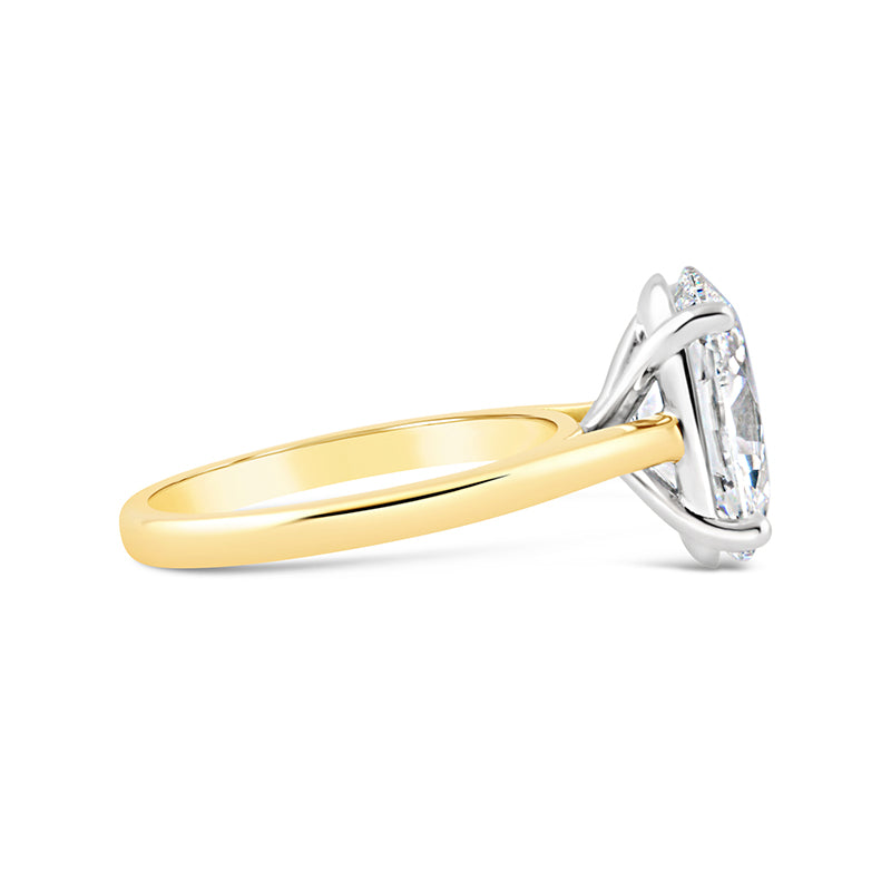 Oval Solitaire Engagement Ring 4.08ct