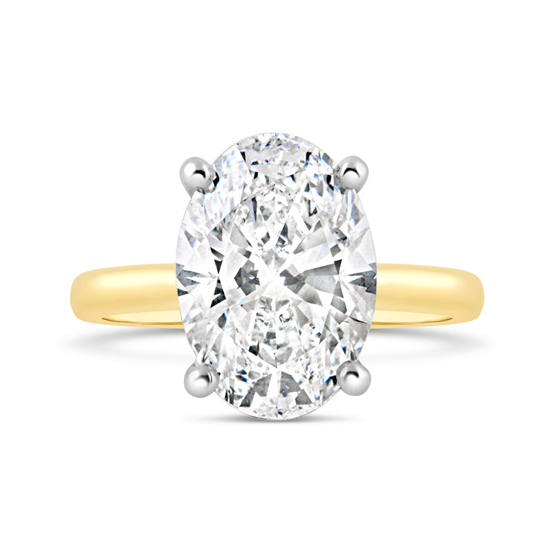 Oval Solitaire Engagement Ring 4.08ct