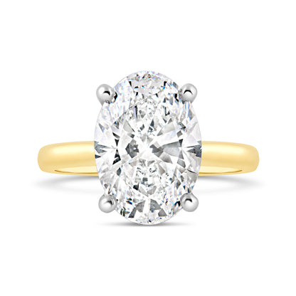 Oval Solitaire Engagement Ring 4.08ct