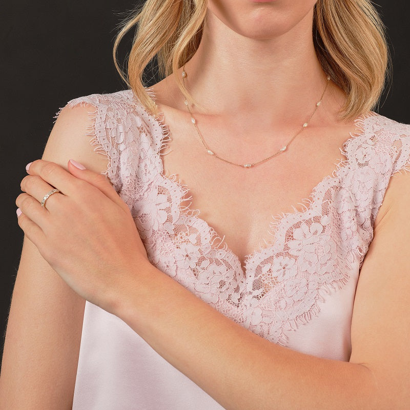 Freshwater Pearl Station Necklace