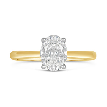 Oval Diamond Solitaire with Hidden Halo 1.07ct