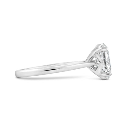 Oval Solitaire Engagement Ring 3.59ct
