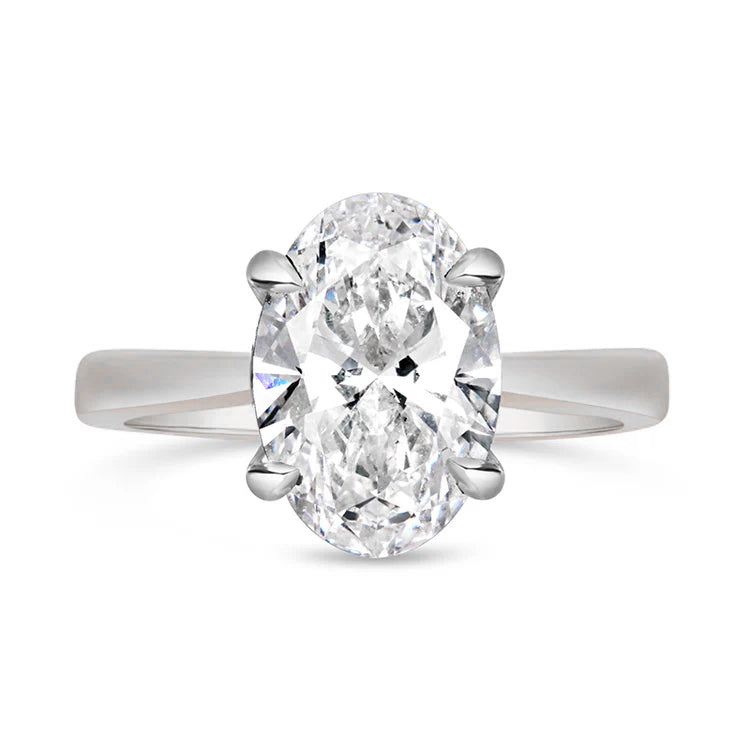 Oval Solitaire Engagement Ring 3.59ct