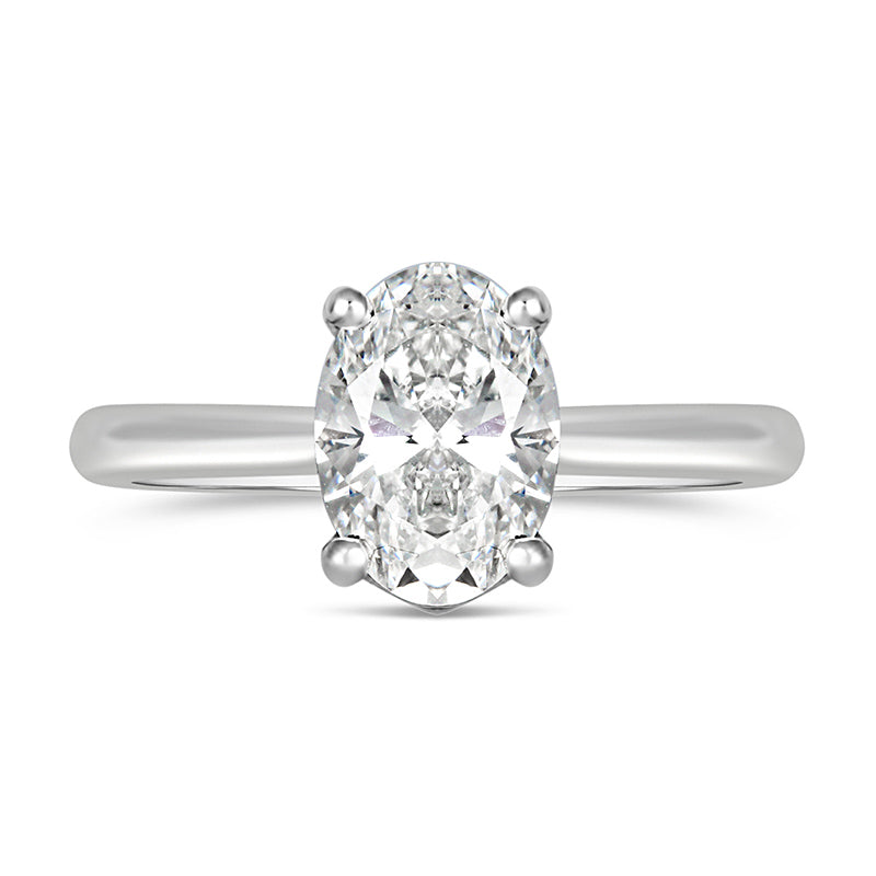 Oval Diamond Solitaire Engagemrnt Ring 1.09ct
