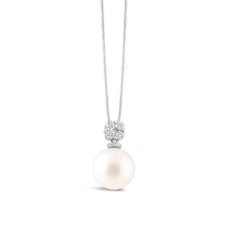 South Sea Pearl &amp; Diamond Drop Pendant