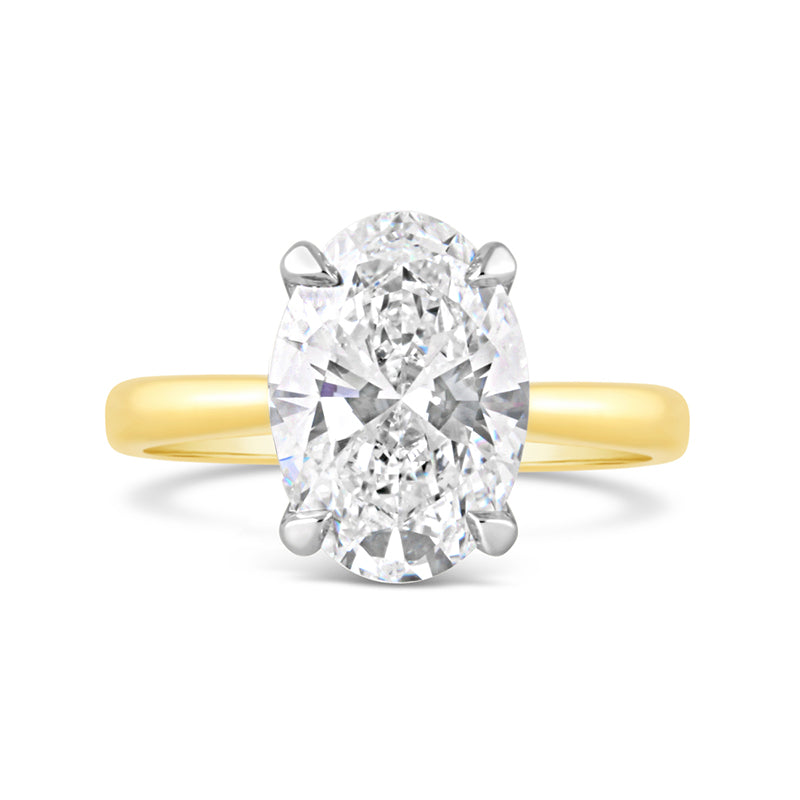 Oval Cut Diamond Solitaire Ring 3.60ct